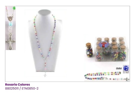 [ETN0850-2] ROSARIOS COLORES XL LARGOS SANTO NIÑO