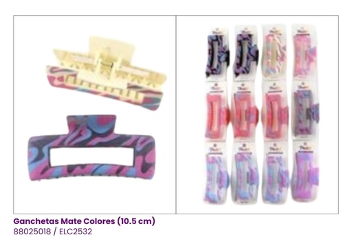 [ELC2532] GANCHETAS ACRILICAS MATE COLORES