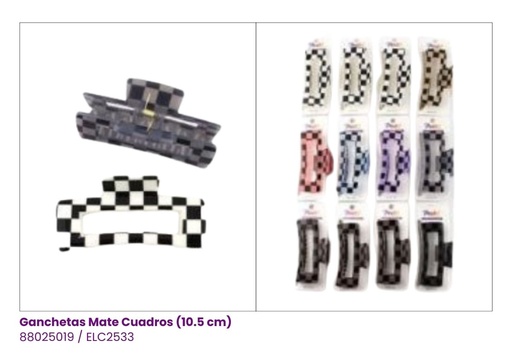 [ELC2533] GANCHETAS MATE CUADROS