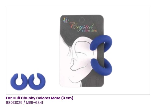 [MER-6841] ZARCILLOS EAR CUFF COLORES MATE