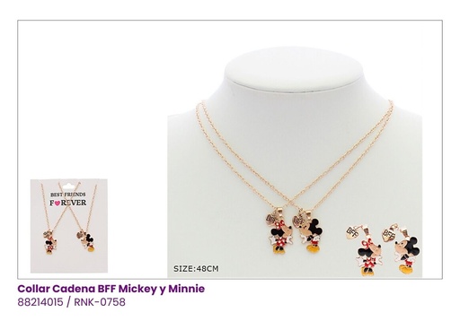 [RNK-0758] COLLARES CADENA BFF MICKEY Y MINNIE