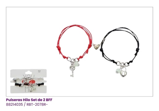 [RBT-2078R-] PULSERAS HILO BFF
