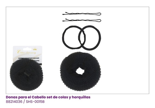 [SHS-0015B] DONAS PARA EL CABELLO Y GANCHOS (7 CM) 
