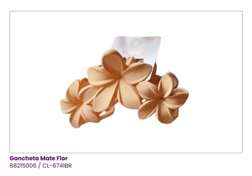[CL-6741BR] GANCHETAS MATE FLOR