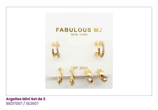 [SE2607] ARGOLLAS SET PEQUEÑAS DE 3