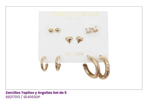 [SE4063GP] ARGOLLAS TOPITOS SET DE 5