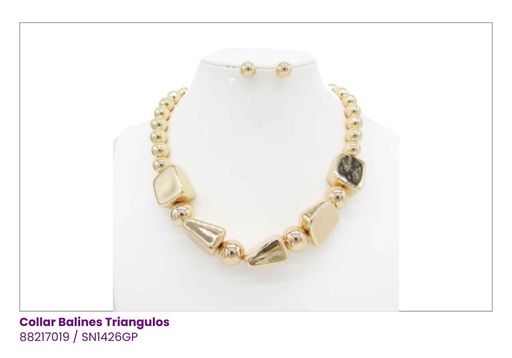 [SN1426GP] COLLARES BALINES TRIANGULOS