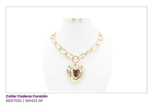 [SN1433 GP ] COLLARES CADENA CORAZON