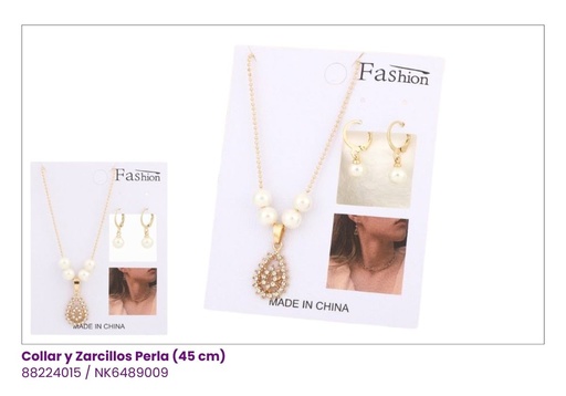[NK6489009] COLLARES CADENA PERLA