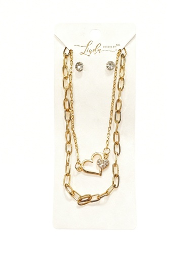 [NK6489032] COLLARES CADENA DOBLE CORAZON
