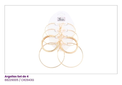 [CR2943G] ARGOLLAS SET DE 4