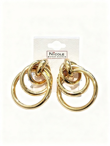 [CR3140] ZARCILLOS LARGOS AROS (5.20 CM)