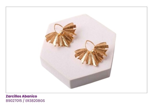 [ER38208GS] ZARCILLOS ABANICO CHUNKY GRANDES