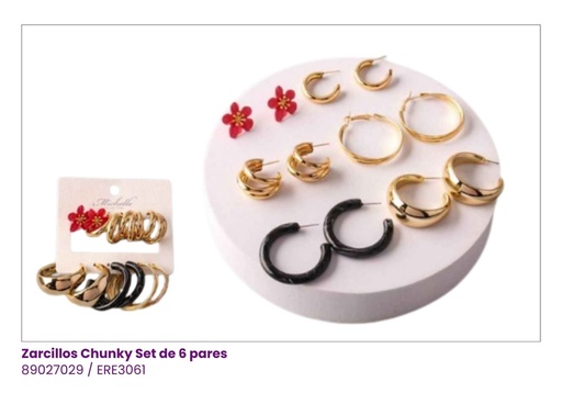 [ERE3061] ARGOLLAS NEGRA SET 