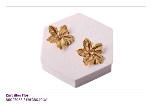 [ERE38040GS] ZARCILLOS FLOR