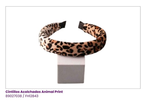[FH12843] CINTILLOS ACOLCHADOS ANIMAL PRINT