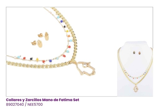 [NEE5700] COLLARES DOBLE MANO DE FATIMA