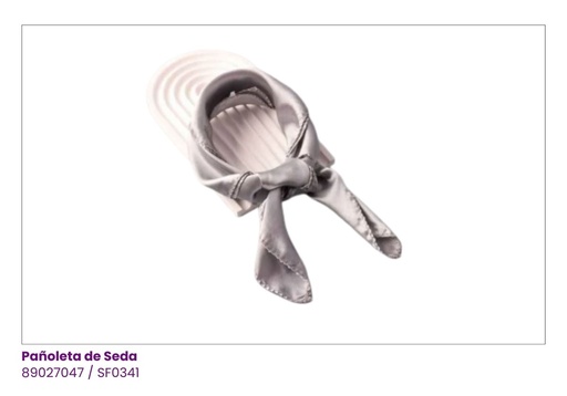 [SF0341] PAÑUELOS DE SEDA DORADO PLATEADO