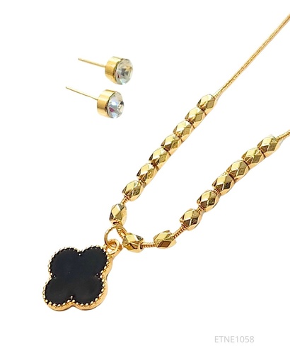 [ETNE1058] COLLARES NACAR VAN CLEEF TREBOL NEGRO