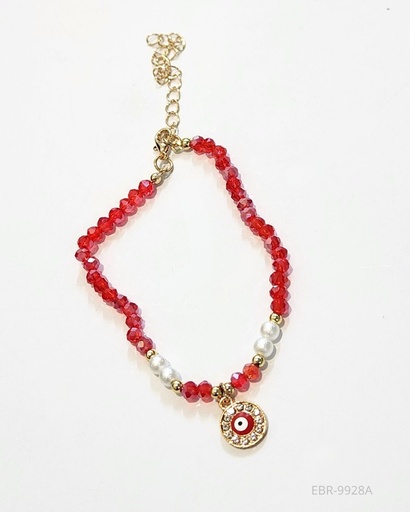 [EBR-9928A] PULSERAS OJO TURCO FLOR