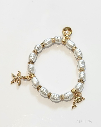 [ABR-1147A] PULSERAS CON DIJES MARINOS