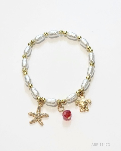 [ABR-1147D] PULSERAS CON DIJES MARINOS