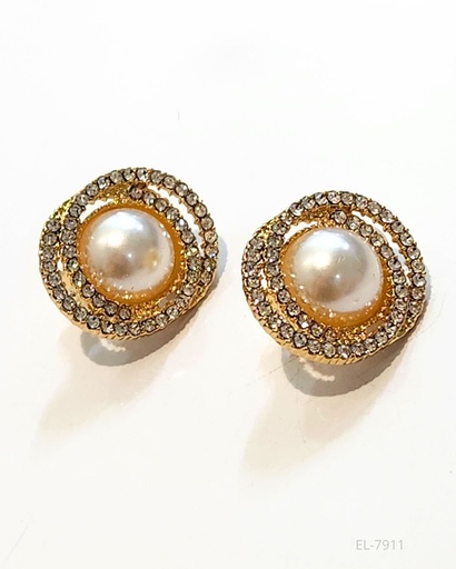 [EL-7911] ZARCILLOS A PRESION STRAS PERLA