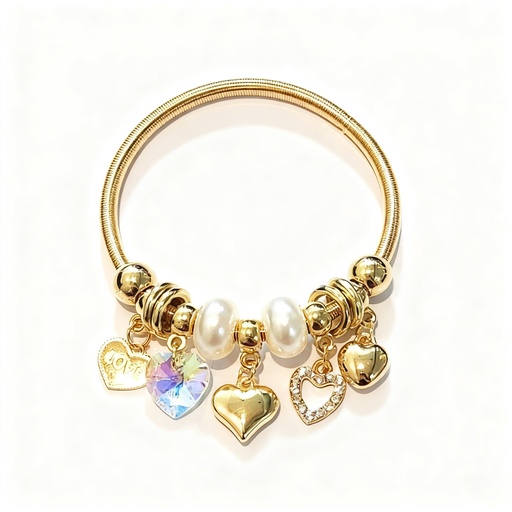[CB2487] PULSERAS PANDORA CORAZON PERLA