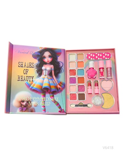 [RZ-458] MAQUILLAJE MUÑECA SHADES OF BEAUTY SET PARA NIÑAS (V6418)