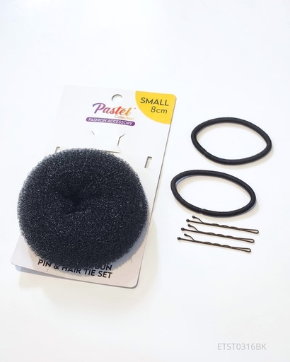 [ETST0316BK] DONAS PARA EL CABELLO NEGRA (8 CM)