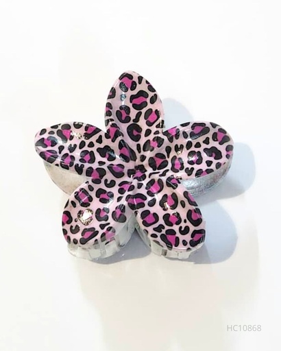 [HC10868] GANCHETAS ACRILICAS FLOR HAWAIANA ANIMAL PRINT  