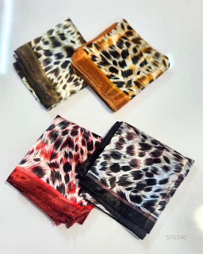 [SF0340] PAÑUELOS DE SEDA ANIMAL PRINT (PAÑOLETAS)