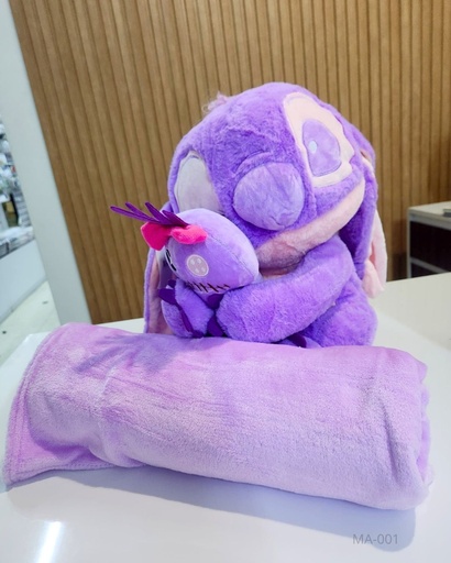 [MA-001] PELUCHES COBIJA ANGELA MORADA LILO Y STITCH