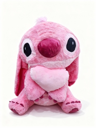 [021749] PELUCHES STITCH Y ANGELA CORAZON GRANDE (75 CM)