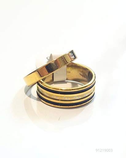 [A1298] ANILLOS ACERO SET DE 2