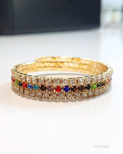 [BS3569G] PULSERAS STRASS DORADA