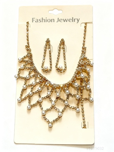 [NKL-7077GS] COLLARES FINO STRASS DORADO Y PLATEADO (NKL-7077GS)