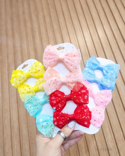 [RBW-0813R] GANCHOS LAZOS PASTEL SET DE 4