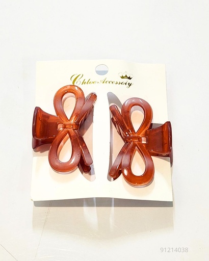 [RCP-0646R] GANCHETAS ACRILICAS LAZO PASTEL SET DE 2
