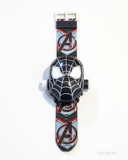 [PP3189-D2] RELOJ PROYECTOR SPIDER MAN NEGRO