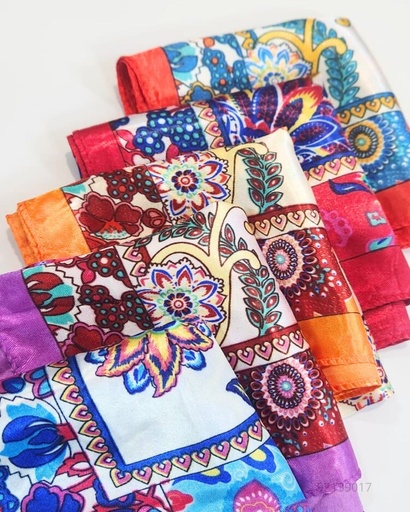 [SCA-640] PAÑOLETAS DE SEDA FLORES X50