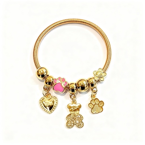 [YBT-5254] PULSERAS PANDORAS PARA NIÑAS OSO