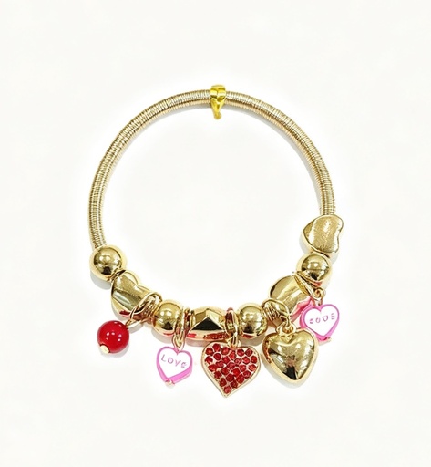 [YBT-5283] PULSERAS PANDORAS CORAZON