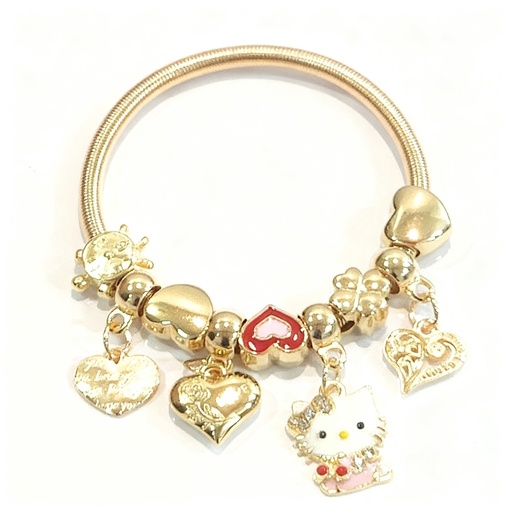[YBT-5293] PULSERAS PANDORAS PARA NIÑAS HELLO KITTY
