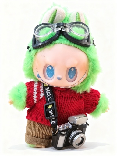 [RZ598] LLAVERO LABUBU CON CAMARA Y LENTES 