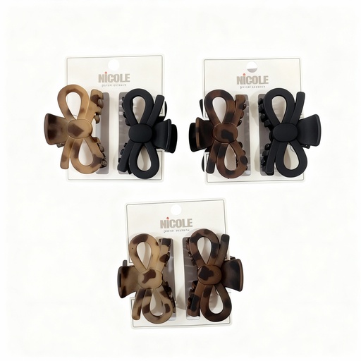 [QW2148BR] GANCHETA ANIMAL PRINT X2