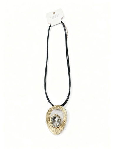 [NK6389041] COLLAR CUERINA DIJE PIEDRA