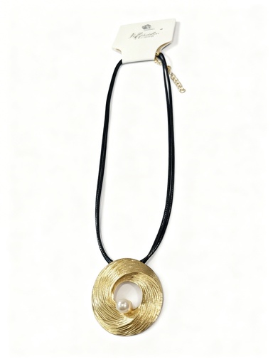 [NK6389044] COLLAR CUERINA DIJE PERLA