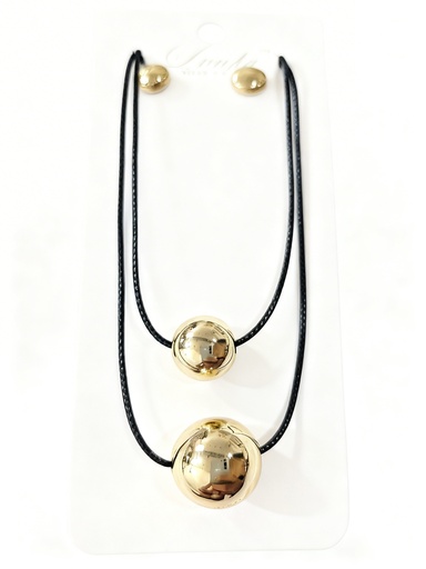 [NK6389069] COLLAR CUERINA PERLA G/S X2