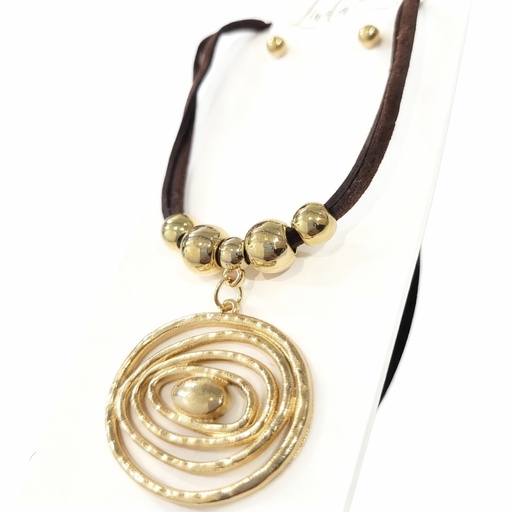 [NK6489080] COLLAR CUERINA DIJE 